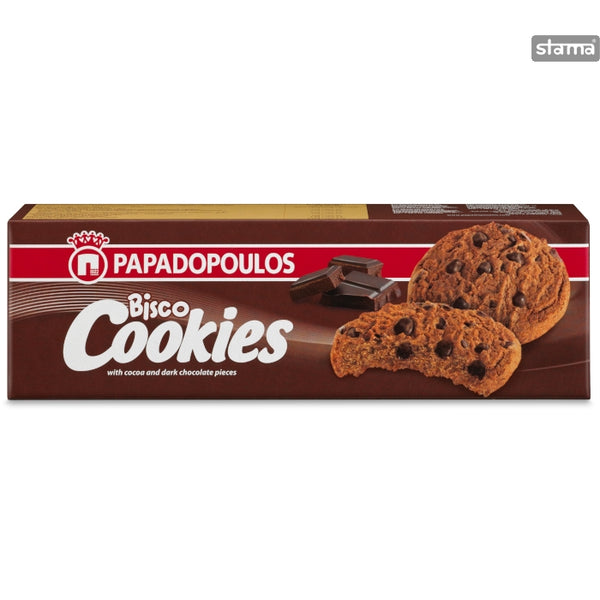 Papadopoulos Bisco Chocolate Pieces Classic 180g