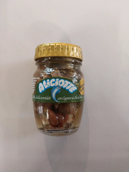 Lisola D'Oro  Anchovies with Capers 90g