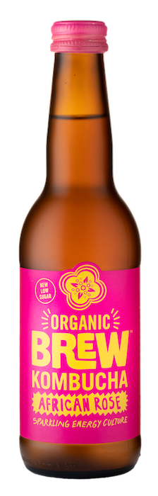 Organic Brew Kombucha African Rose 340ml