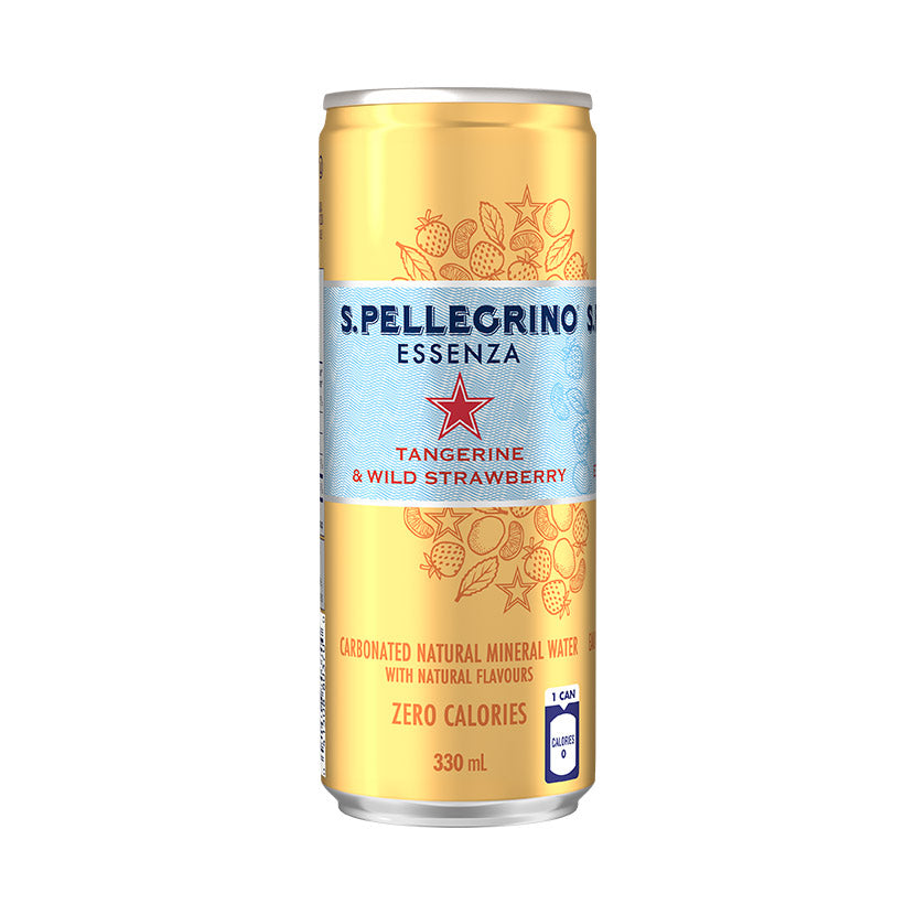 Pellecrino Tangerine and Wild Strawberry (Flavoured Mineral Water ) 330ml