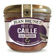 Jean Brunet Quail Pate with Raisins 180g