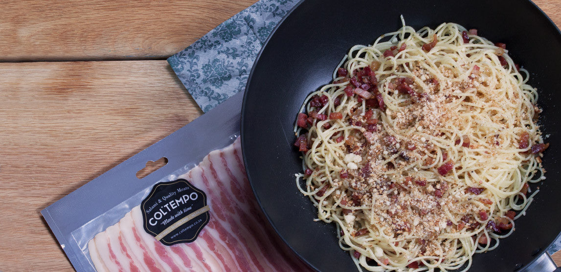 Spaghetti with Pancetta & Breadcrumbs