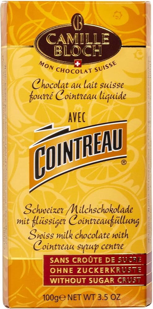 Camille Bloch Swiss Milk Chocoate with Cointreau Syrup 100g