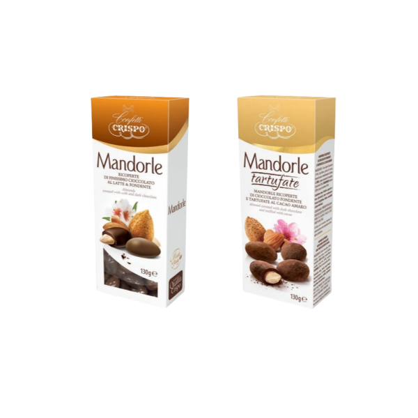 Crispo Chocolate Almonds milk and Dark Chocolate Assorted 130g