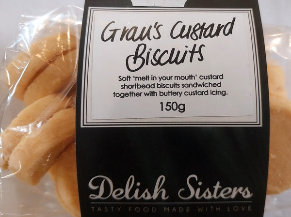 Delish Sisters Grans Custard Biscuits 150g