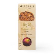 Millers Toast Fig and Sultana 100g