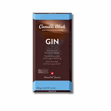 Camille Bloch Dark Chocolate with Gin Syrup Center without Sugar 100g