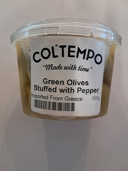 Coltempo Green Olives Stuffed with Pepper (Imported from Greece) 200g