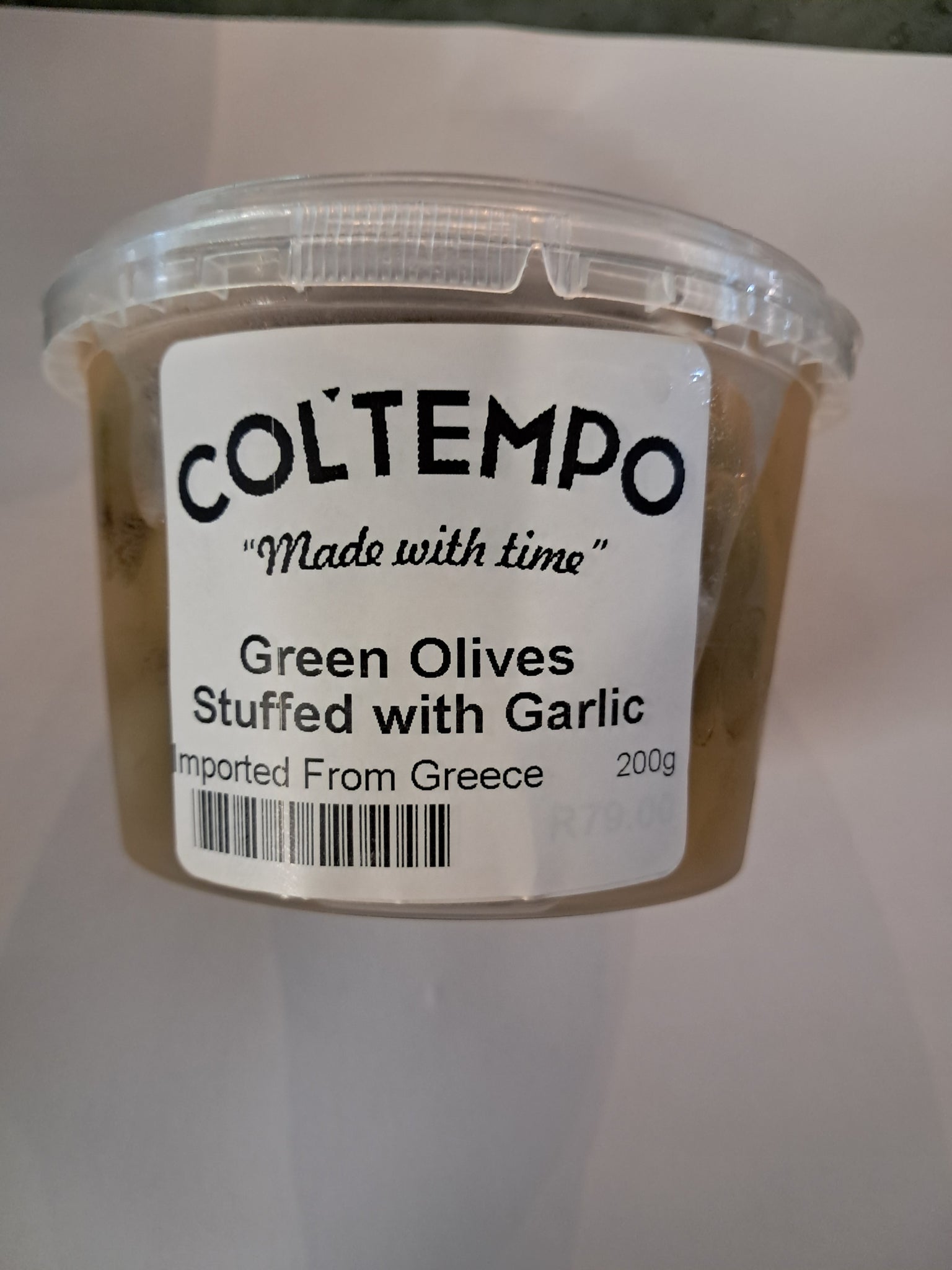 Coltempo Green Olives Stuffed with Garlic (Imported from Greece) 200g