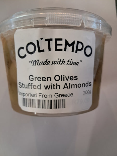Coltempo Green Olives Stuffed with Almonds (Imported from Greece) 200g