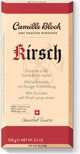 Camille Bloch Swiss Milk Chocolate with Kirsch Syrup Center with a Pellicle of Sugar 100g