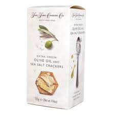 The Fine Cheese Co Extra Virgin Olive Oil and Sea Salt Crackers 125g