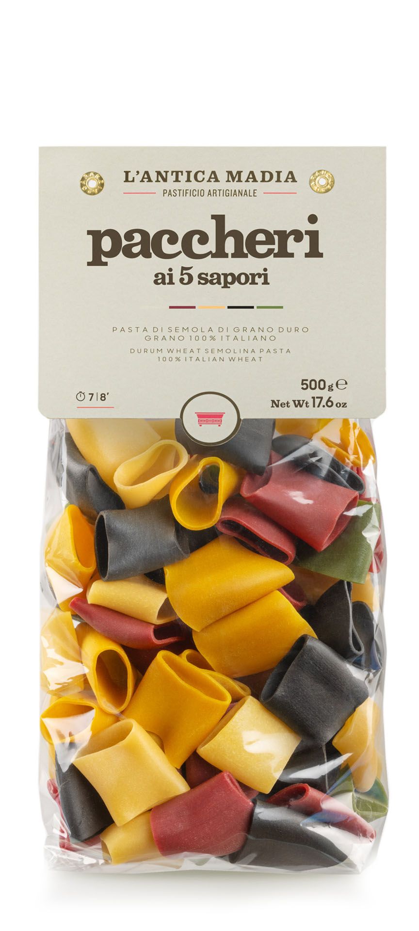 Pasta Antica Madia Paccheri 5 Colours 500g