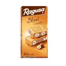 Ragusa Swiss White Chocolate with Caramelized Milk Powder,  and Whole Hazelnuts 100g