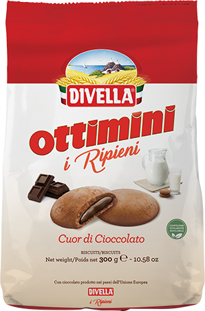 Divella Ottimini Ripieni with Chocolate Filling 300g