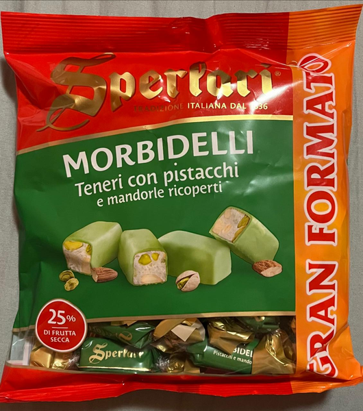 Sperlari Morbidelli Chocolate Covered Nougats with Pistachios and Almonds 320g