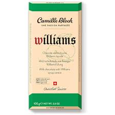 Camille Bloch Swiss Milk Chocolate with Williams Syrup Center with a Pellicle of Sugar 100g