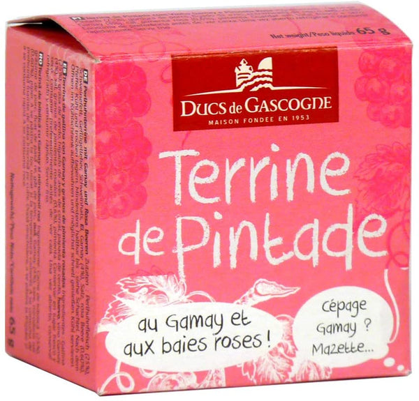 Guinea fowl terrine with Gamay and pink berries 65g Ducs de Gascogne