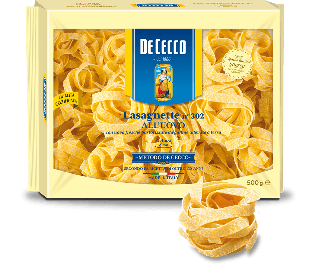 De Cecco Egg lasagnette Pasta   n0302 All'uovo 500g