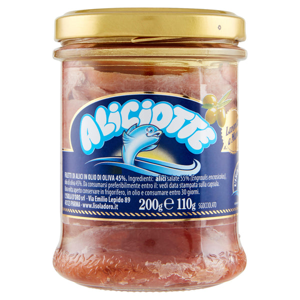 Lisola D'oro Anchovies in Olive Oil 200g