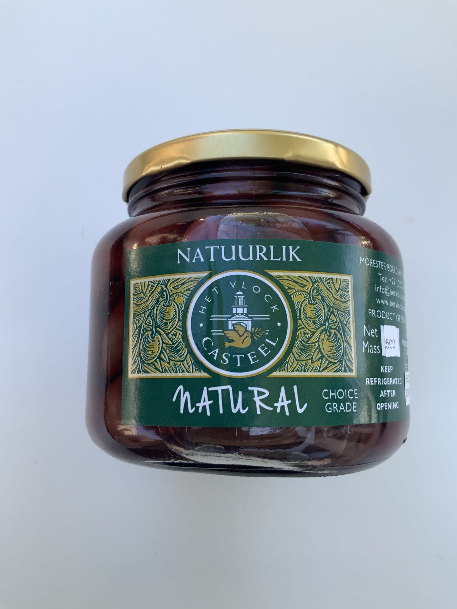 Het Vlock Casteel Natural Kalamata Olives 500ml