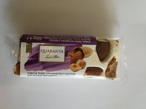 Hazelnut and Almond Nougat Quaranta 50g