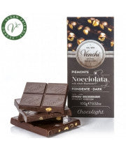 Venchi 54% Dark Chocolate Hazelnut Bar - Chocolite No Added Sugar