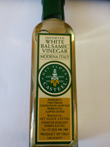 Het Vlock Casteel White Balsamic Vinegar 250ml