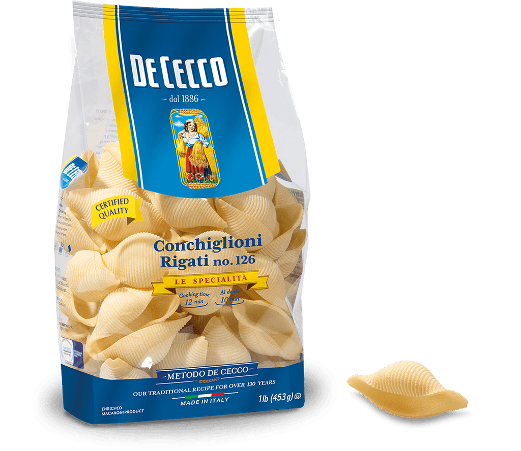 De Cecco Large Grooved Shells no 126 500g