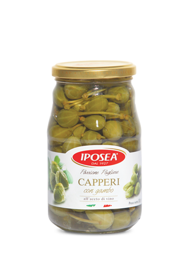 Iposea Capers with Stems 580g