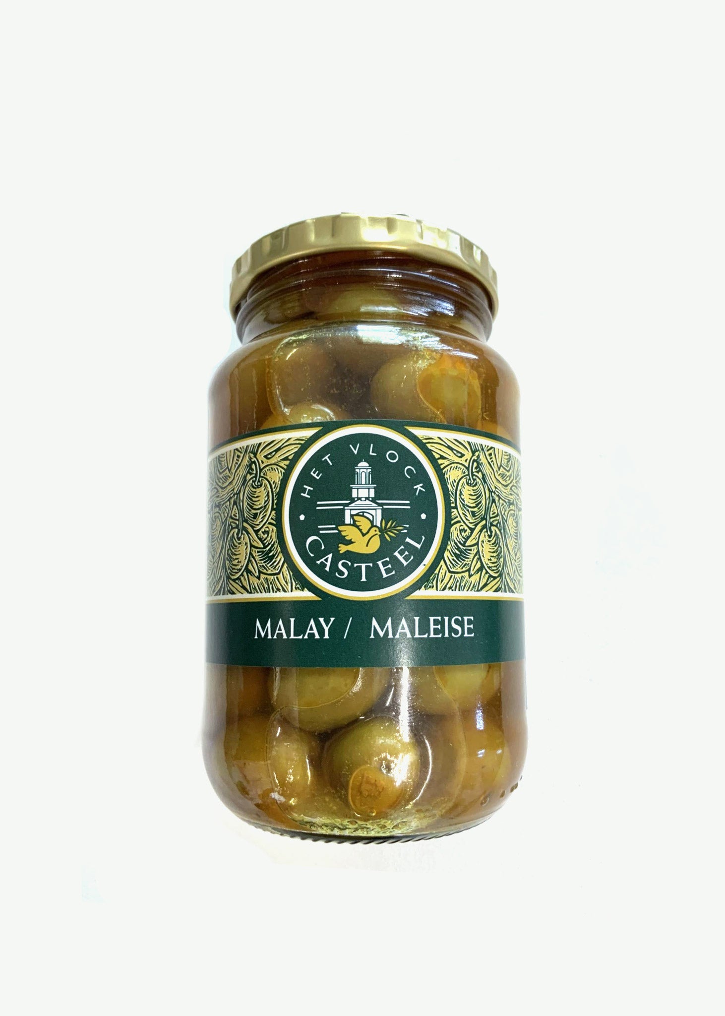 Het Vlock Casteel  Nocellara olives infused with Malay 375ml