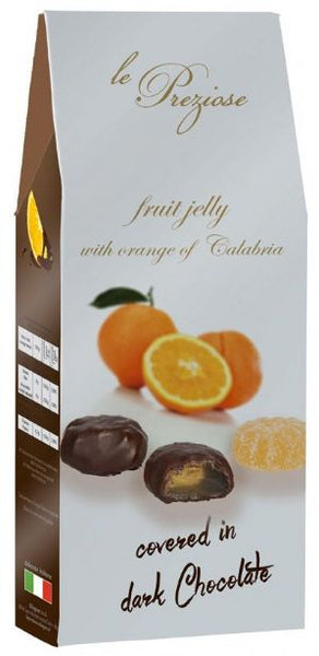 Le Preziose Fruit Jellie with Orange covered in Dark Chocolate 150g