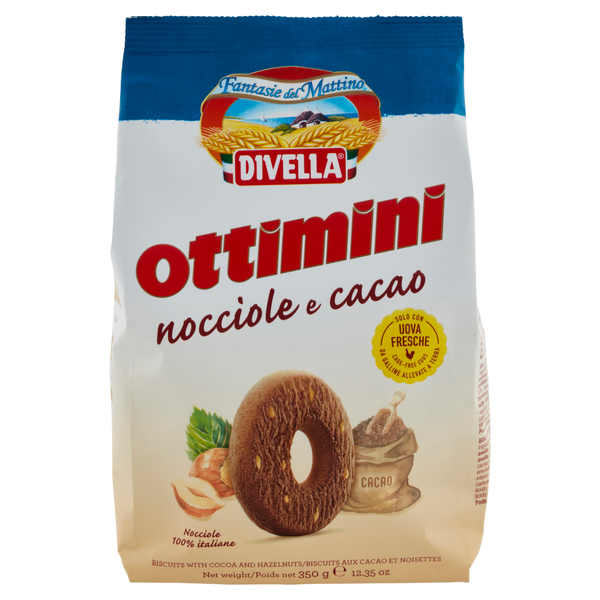 Divella Ottimini Hazelnut and Cocoa Biscuit 350g