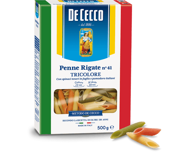 De Cecco Penne Rigate Tricolour Pasta  No 41      500g