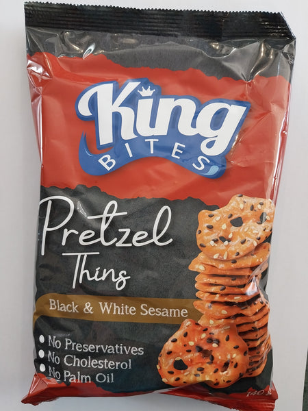 King Bites Pretzel Black and white Sesame 140g
