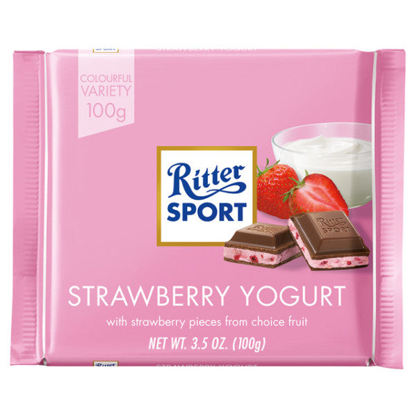 Ritter Sport Strawberry Yoghurt Chocolate  100g