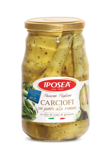 Iposea Artichokes with Stems in Sunflower Seed Oil 510g