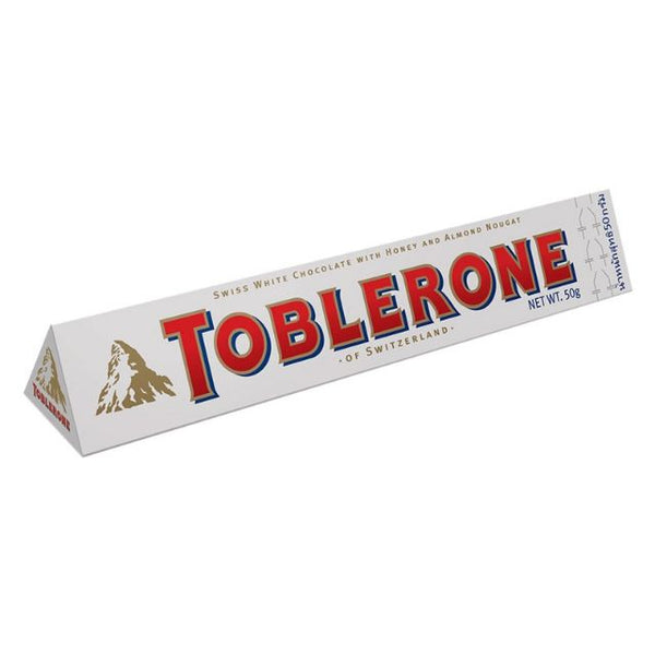 Toblerone White Chocolate with Honey and Almond Nougat 100g