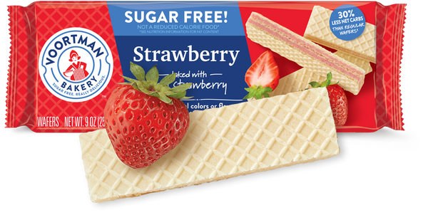 Voortman Sugar Free Strawberry Wafers 255g