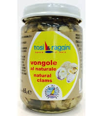 Tossi&raggini Vongole Clams in Water 130g