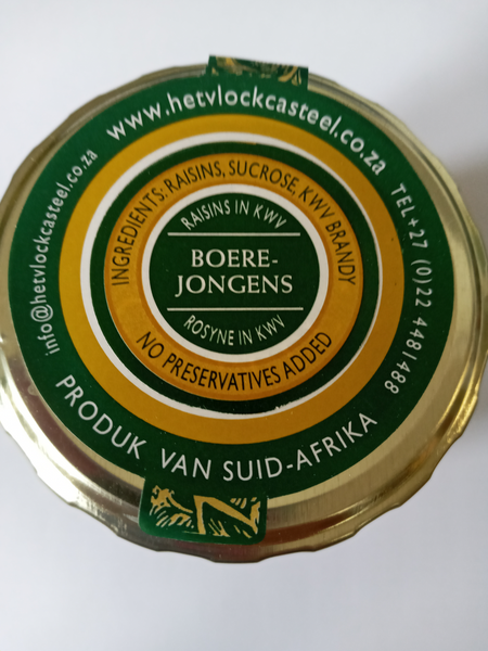 Het Vlock Casteel Raisins in Brandy 230ml