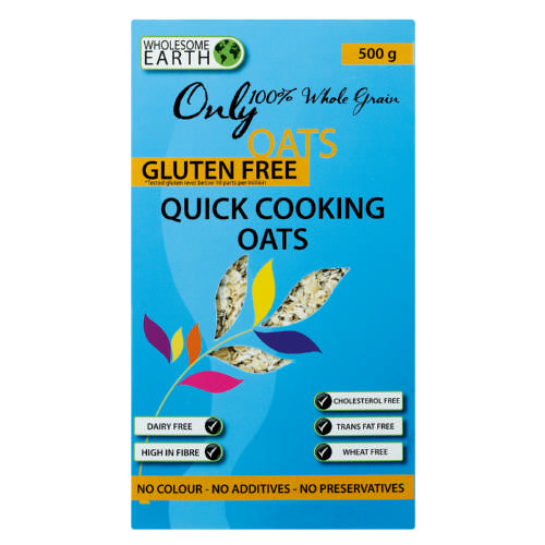 Wholesome Earth Gluten Free Quick Cooking Oats 500g