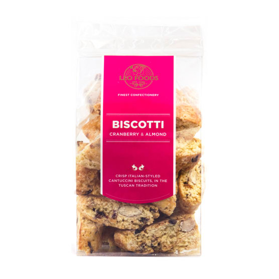 Leo Foods Cranberry and Almond Biscotti 180g