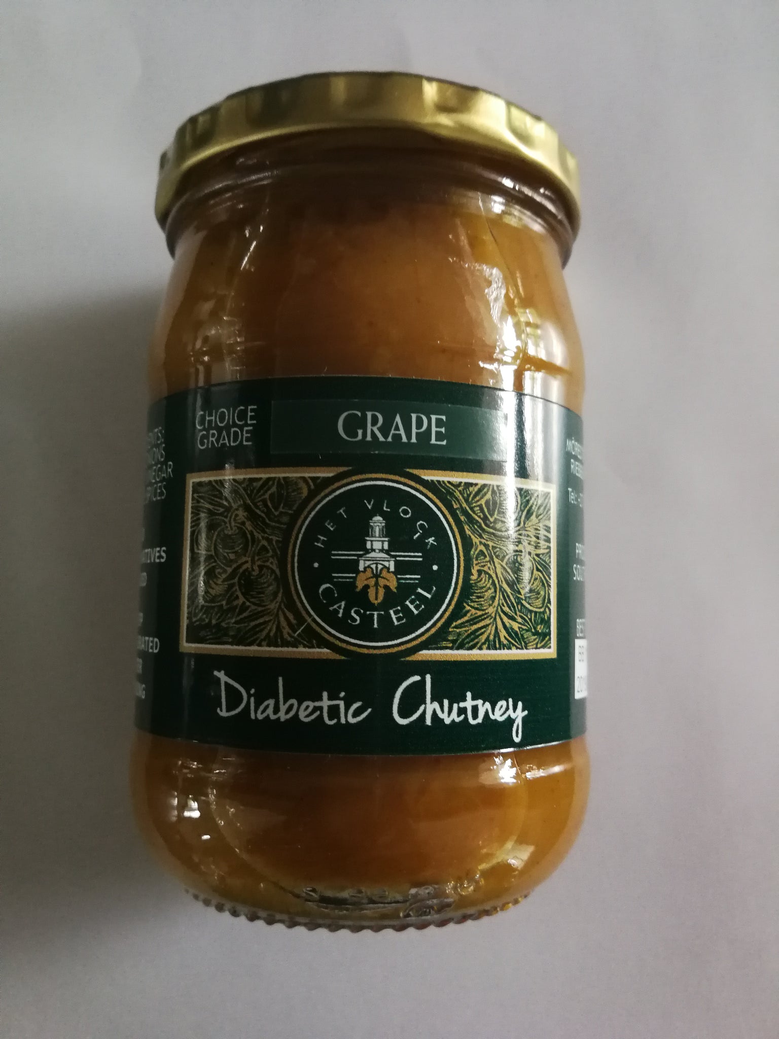 Het Vlock Casteel Grape Diabetic Chutney 250ml