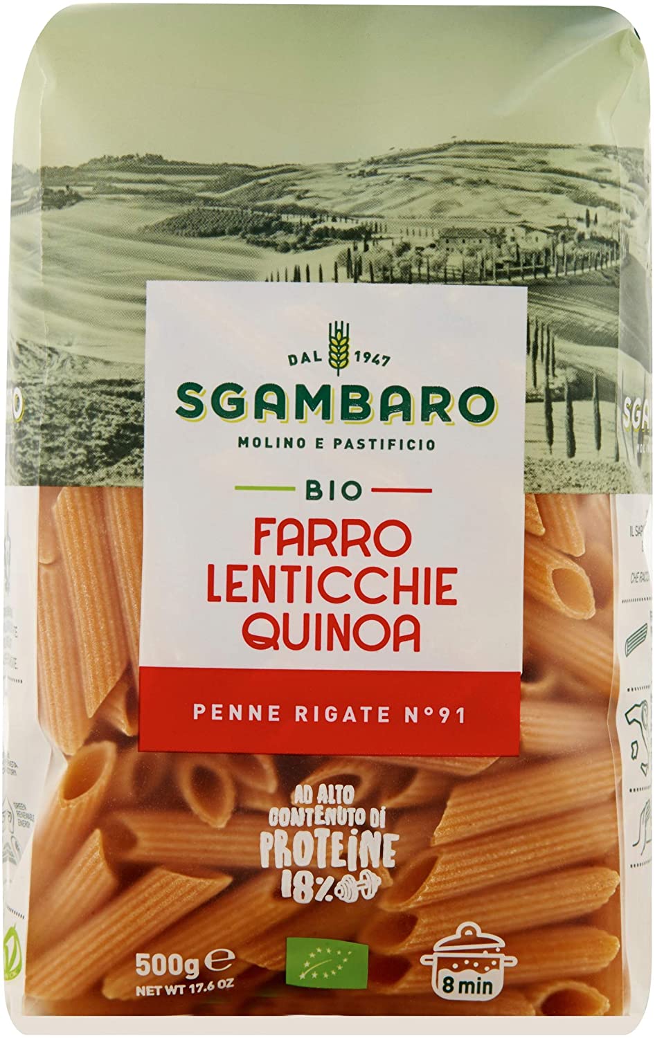 Sgambaro Bio Penna with Lentils and Quinoa