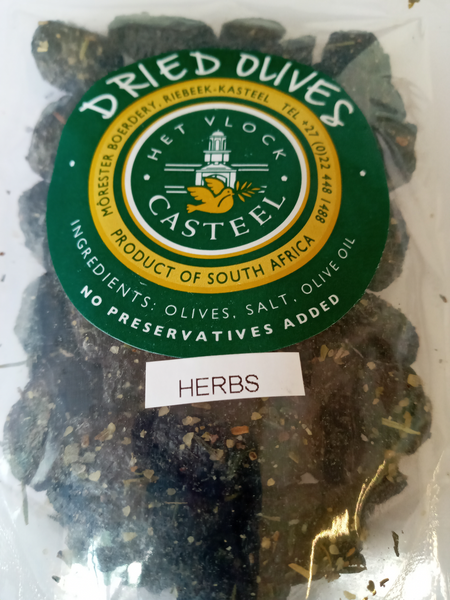 Het Vlock Casteel Dried  Olives with Herbs 90g