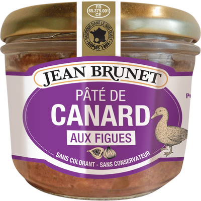 Jean Brunet Pate de Canard Aux Figues (Duck Pate with Figs)  180g