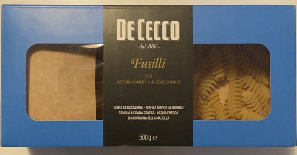De Cecco Fusilli 534 Pasta 500g