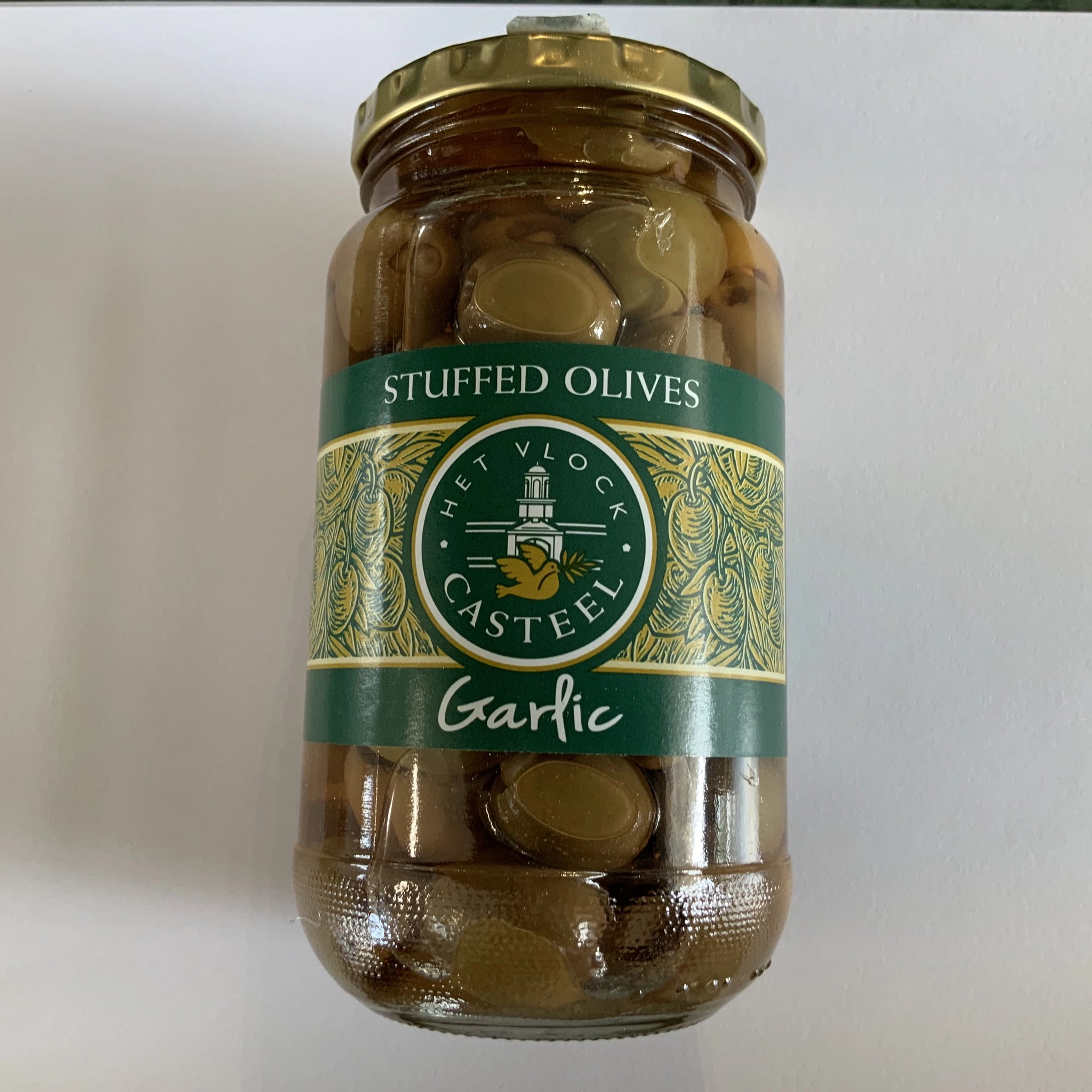 Het Vlock Nocellara Olives Stuffed with Garlic 375ml