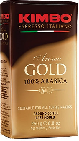 Kimbo Aroma Gold 100% Arabica Ground Beans 250g